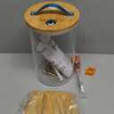 1.2 Gallon Glass Drink Dispenser For Parties, Beverage Dispenser With Bamboo Wood Stand And Stainless Steel Spigot, Countertop Water Dispenser, Lemonade Dispenser For Wedding, Picnic (1PACK)