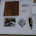 Whiskey Decanter with Wood Stand, Liquor Dispenser for Home Bar and Mancave Decor, Unique Birthday Christmas Gift for Men Dad and Whiskey Lovers, Bourbon Scotch Tequila (Square)