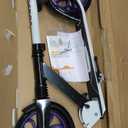 PHOEROS Kick Scooter for Kids Ages 6-12,Teens & Adults, Youth. Lightweight Aluminum Kick Scooter for Teens Adults Boys Girls with 8 inch Big Wheels, Foldable, 3 Height Adjustable, Shock Absorption. (Off-white)