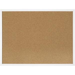 FEBSNOW Cork Board Bulletin Board 23 x 15.7 Inches with Rectangle White Frame Hanging Pin for Walls Office Message Board or Vision Board Decoration