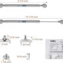2 Pack Soft Close Toy Box Hinges for Heavy Curved, Round, Arched and Flat Lids - HBL' 150N Gas Strut Spring Safety Hinges to Slow Down and Slow Close, Also Works for Flat Lids.