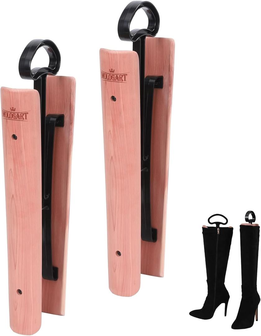 Cedar Boot Tree for Women's Tall Cowboy Boots | Boot Shaper Support, Moisture Absorption & Odor Control