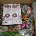 24 Inch Spring Wreath for Front Door Handcrafted Wreath Adorned with Eucalyptus Leaves Pink Blooms Butterfly, Year Round Wall Window Porch Home Farmhouse St Patricks Day Indoor Outdoor Decor