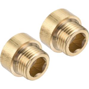 PATIKIL Shower Head Extension Arm, 2 Pack Brass G1/2 Male to Female Thread 20mm Length Pipe Fitting Shower Head Extender