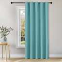 ChrisDowa Blackout Curtains 70 inches Wide for Bedroom - Extra Wide Grommet Thermal Insulated Room Darkening Curtains for Living Room (1 Panel, Aqua, 70 x 84 Inch)