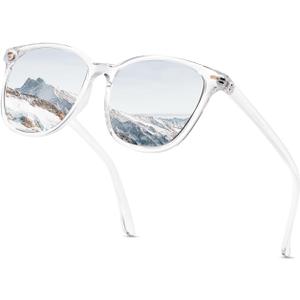 Myiaur Polarized Sunglasses for Women, Square Mirrored Trendy Shades with UV Protection Reduce Glare Sun Glasses