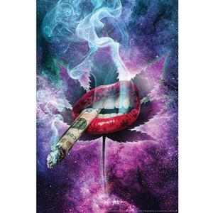 Marijuana Lips 5D Diamond Art Painting by Number Kits for Adults DIY Paint with Round Full Drill Diamond Gems Painting Art Craft for Home Wall Decor 11.8x15.8inch(1), 12x16 Inches