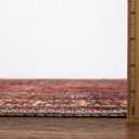 Keen Home Design 3x5 Rug - Machine Washable Entry Rug with Non-Slip Backing, Ideal for Enteryway, Kitchen, Bathroom, Laundry Room - Vintage, Easy Clean, Durable, Low Pile Rug - (3' x 5') (Red/Brown)
