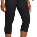 IUGA Capri Leggings for Women Tummy Control Compression Leggings Workout High Waist Athletic Yoga Pants with Pockets (Black, XL)