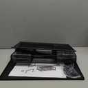 OPNICE Desk Organizer and Accessories, 2-Tier Computer Monitor Stand Riser with Drawer and 2 Pen Holders, Laptop Stand, Office Desk Accessories for Office Supplies, Black (Black 1-Pack)