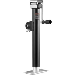 VEVOR 5000 lbs Trailer Jack, Weld-on Pipe-Mount Swivel Trailer Jack with Ergonomic Handle, 15-inch Vertical Travel, Suitable for RV, Horse, Utility, Camping and Yacht Trailers