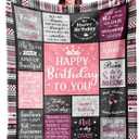 Birthday Gifts for Women Girls Throw Blanket 60"X50", Happy Birthday Decorations for Woman, Gifts for Women Birthdays Unique, Womens Bday Gift Ideas for Her Friend Mom Sister Grandma Wife