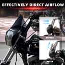 FATECIM 13" Smoke Windscreen Windshield for Harley Dyna FXDXT T-Sport Fairing