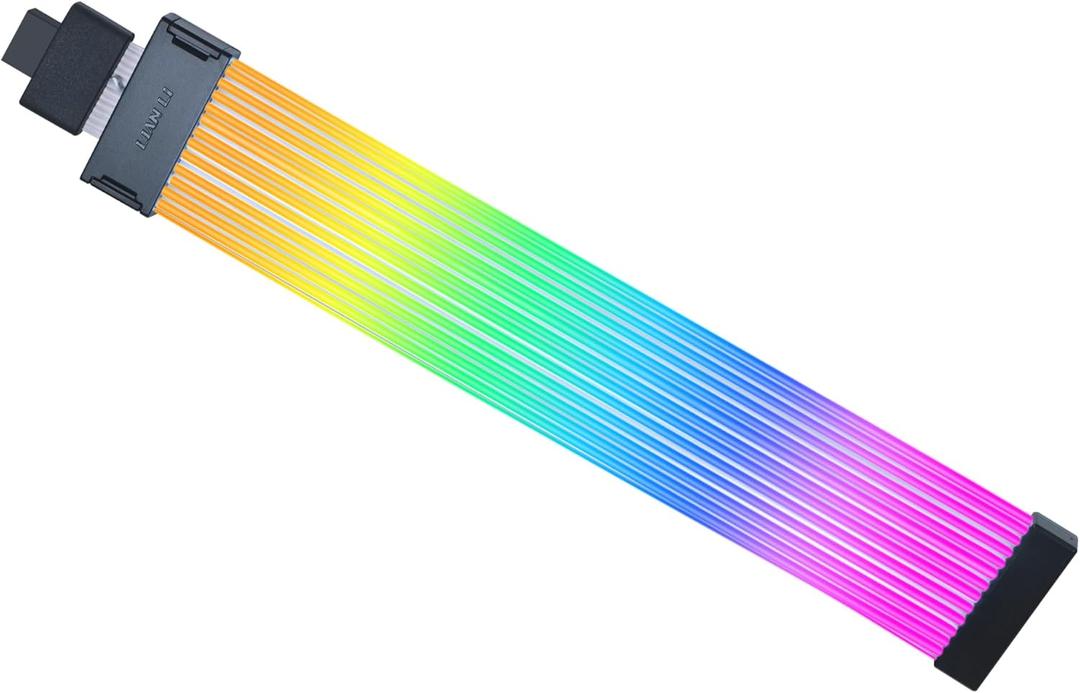 Lian Li Strimer Wireless 16 Pin - Addressable RGB Power Extension Cable with Wireless Control - 12 LED Strip - Wireless Controller NOT Included; a Controller is Required for use (PW16-121W)