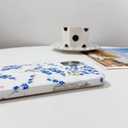 J.west Slim Floral for iPhone Air Case, Thin Soft TPU Protective Phone Cover, Aesthetic Blue Flower Pattern Girly Case