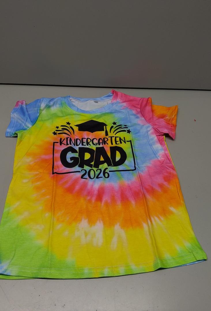 Kindergartner Pre-K Graduation T-Shirt for Boys Girls Kids Last Day of School Shirt Graduate Squad Short Sleeve Tee Colorful, 140