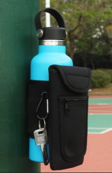 Magnetic Gym Water Bottle Bag Holder, Built-in Magnet for Easy Attachment to Metal Surface, Magnetic Bottle Sleeve Pouch for Cell Phones, Key, Cards, Headphones
(Black,Classic)