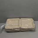 ECOLipak 50 Pack Clamshell To Go Containers, 100% Compostable Disposable Take Out Food Containers, 8X8 3-Compartment Heavy-Duty To Go Boxes, Eco-Friendly Biodegradable To Go Containers For Food