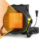 Outdoor Patio Heater, 1500W Outdoor Heaters for Patio Overheat Protection, 3S Fast Heating, Garage Heaters with Long Cord for Greenhouse, Patios, Outdoor Use (Yellow)