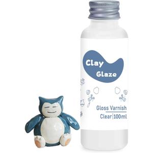 WAN2TLK Air Dry Clay Glaze 100ml, Clay Varnish for Air Drying Clay, Clear Acrylic Varnish for Craft Pottery Waterproof & Gloss Finish