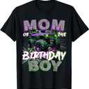 Mom of The Birthday Monster Truck Family Matching Party T-Shirt S
