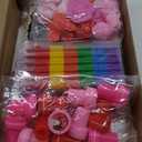 BenLouis Valentine's Day Gifts Set for Kids Hearts Coloring Book School Classroom Exchange Reward Prize Crafts Bulk for Students Valentine's Day Party Favors Goodie Bag Stuffers96pcs