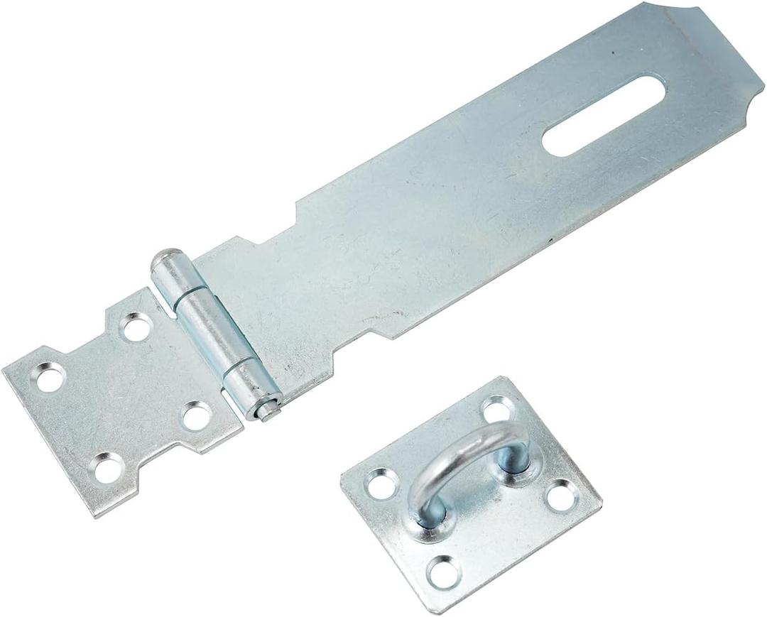 Door Lock Hasp Latch, 6 Inch Stainless Steel Safety Packlock Clasp Hasp Lock LatchGate Lock Hasp with Screws Brushed Finish12pairs