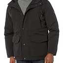 London Fog Men's Faux Sherpa Lined Parka, Black, XXL