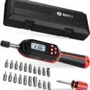 VANPO Digital Torque Screwdriver 2.66-53.1 in-lbs/0.3-6 Nm, Adjustable Screwdriver Torque Wrench Set with Buzzer/LED Indicator Notification for Bike Repairing, Tools, Maintenance and Mounting
