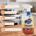 WETQUEEN All Purpose Cleaner Spray, Heavy Duty Kitchen Degreaser Foam Spray, Stubborn Stain Remover for Kitchen, Bathroom, Cooker, Countertops, Tiles, Dual-Spray Nozzle, Lemon Scent, 16.91 Fl Oz