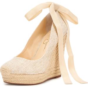 Jessica Simpson Women's Zexie Espadrille Wedge Sandal (7.5, Natural)
