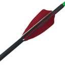 50PCS 4 Inch Shield Cut Turkey Arrow Feathers for Bowhunting, Right Wing Fletching, Waterproof and Durable for Recurve and Compound Bow (Red)