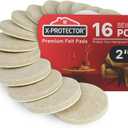 16 Heavy-Duty Felt Furniture Pads 2 1/4 Thick X-Protector! Round Felt Pads for Furniture Feet - The Best Felt Floor Protectors for Furniture to Prevent Scratches. Protect Your Hard Floor! (Beige)