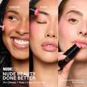 Nudestix Nudies Blush Stick 3-in-1 Cream Blush for Cheeks, Eyes & Lips with Built-In Brush | Soft Matte Finish for a Natural Flush