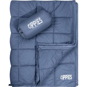 ZIPPIES 3M Thinsulate Insulation Puffy Camping Blanket for Cold Weather, Queen Size Warm Camping Quilt with Zipper, Waterproof Outdoor Sleeping Bag for Hammock, Cozy & Versatile Gift for Men and Women (Navy)