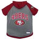 Pets First NFL SAN Francisco 49ERS Hoodie for Dogs & Cats. | NFL Football Licensed Dog Hoody Tee Shirt, X-Small| Sports Hoody T-Shirt for Pets | Licensed Sporty Dog Shirt. (SAN-4044-XS)