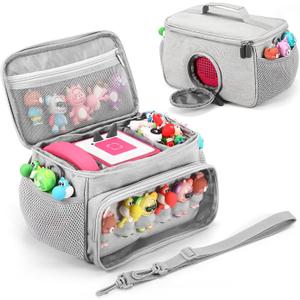 Portable Carrying Case Compatible with Toniebox Starter Set and Tonies Figurines, Carrying Bag for Toniebox 2 & Accessories (Gray)