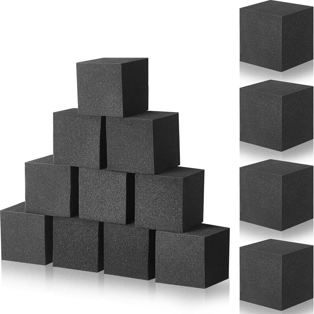 Treela Foam Pit Blocks, Trampoline Padding for Gymnastics, Parkour Courses, Trampoline Arenas, BMX, 4 x 4 x 4 Inches (Gray)
