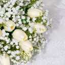 100 Pcs Babys Breath Artificial Flowers, Baby Breath Flowers Artificial Bulk, Real Touch White Fake Flowers, Faux Babies Breath Gypsophila for Wedding Home Decor Floral Arrangement
