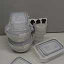 40 PCS Food Storage Containers with Lids Airtight (20 Lids &20 Containers) - Leakproof Meal-Prep Containers for Kitchen Storage Reusable Plastic Microwave/Dishwasher Safe with Labels & Pen