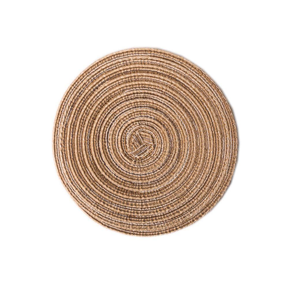 2 x 
Cotton Yarn Weaving Heat Insulated Cup Pot Bowl Plate Mat Placemat Dining Table Decor Coffee Round 