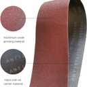3x21 3 x 21 Inch Sanding Belt Pack 3-Inch x 21-Inch,12 Pcs(4 Each of 80 120 150 Grits) Aluminum Oxide for Sander