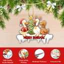 5 x Duck Ornaments for Christmas Tree, Funny Ducks Christmas Ornaments, Farm Animal Ornament for Xmas Trees Home Party, Duck Lovers Gifts, Acrylic Ornament