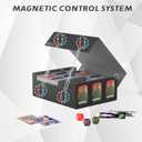 RASOO Trading Card Case 2400+MTG Deck Box 3 Row Viewing Windows Trading Cards Includes 10 Colorful Card Dividers and 3 Flannelette Card Supporters and 3 Magnetic Card Holder