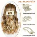 4PCS Flat Hair Clips Matte Non-Slip Claws for Women, Strong Hold Hair Accessories for All Hair Types, Daily Wedding Party Date Beach Use (Style3(Solid))
