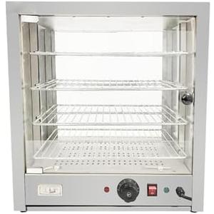 Countertop 19" Food Warmer Display Case 3 Shelf Hot Warming Showcase with Back Door (19.29 Inch Hot Food Display)