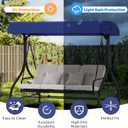 Porch Swing Canopy Replacement Top, Swing Chair Canopy Replacement for GT Porch Swing Model GCS00229C (Blue)