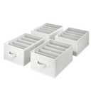 GRANNY SAYS Wardrobe Clothes Organizer, Drawer Organizers for Clothing, Closet Organizers and Storage, Organizer for Drawer, Pants, Jeans, T Shirt, Beige, 4-Pack