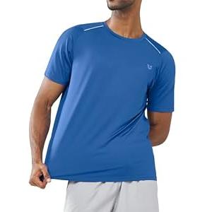 NORTHYARD Men's Athletic Running T-Shirts Workout Lightweight Short Sleeve Performance Shirts Top Tee Greyblue M