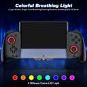 Gammeefy Switch Controllers Compatible with Nintendo Switch/Switch OLED, One-Piece Joypad Controller Replacement for Switch Pro Controller with 9 Lights Color, Turbo, Macro, KeyLinker APP (Switch 1 - (6.2"/7"), Black)